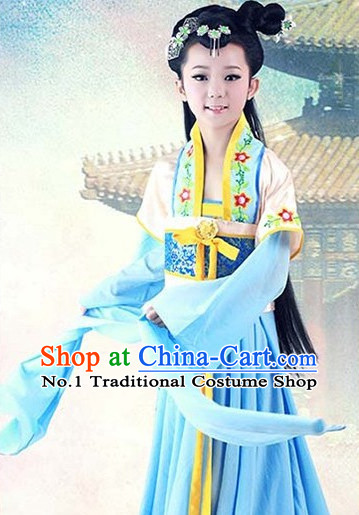 Traditional Chinese Princess Costumes Complete Set for Kids