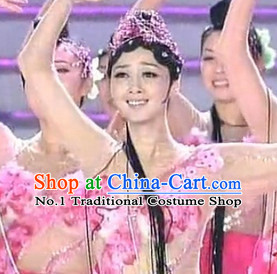 Ancient Chinese Palace Beauty Dancewear and Hair Accessories Complete Set