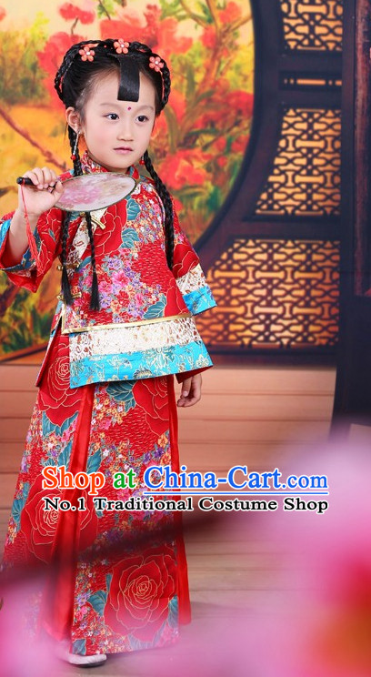 Traditional Chinese Mandarin Costumes Complete Set for Kids