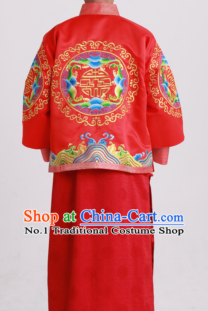 Chinese wedding dress traditional bridal costumes and hair accessories