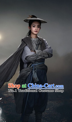 Chinese Hanfu Asian Fashion Japanese Fashion Plus Size Dresses Vntage Dresses Traditional Clothing Asian Costumes Hua Qian Gu Swordsmen Costume for Girls