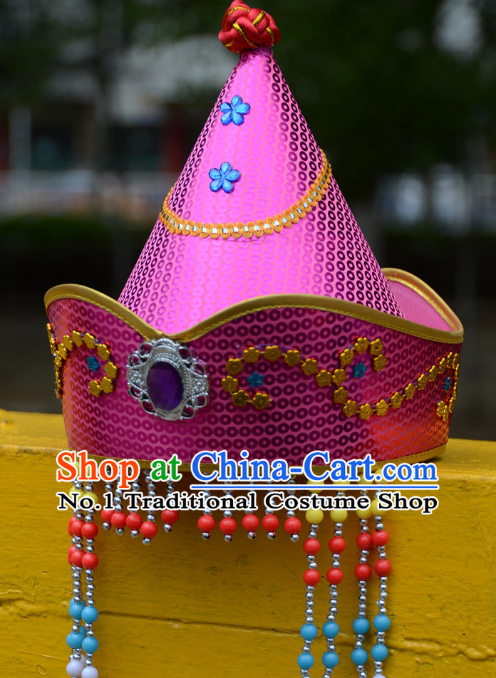 Traditional Chinese Mongolian Hat for Women