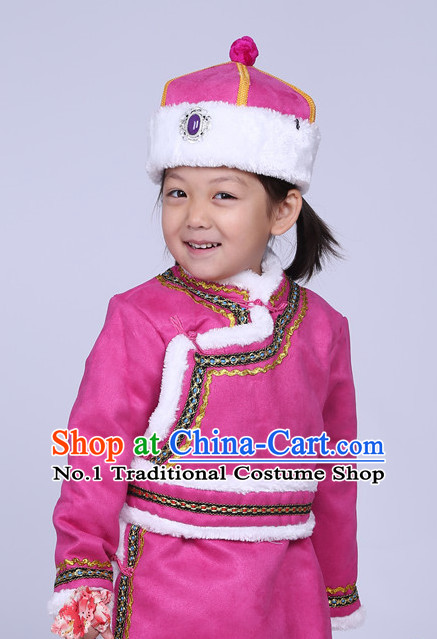 Mongolian clothing traditional dress Mongolia costumes hat kids boys girls women men ethnic costumes minority dresses