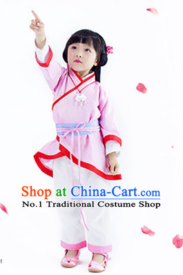 Traditional Chinese Photo Costume Hanfu Costumes and Hair Accessories for Kids Girls