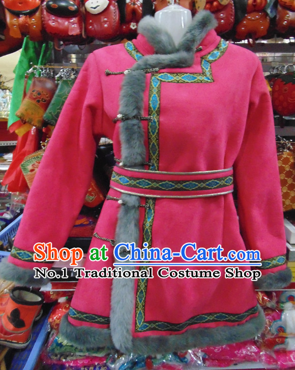 Traditional Chinese Mongolian Dresses Complete Set for Women