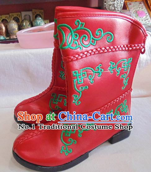 Traditional Mongolian Boots for Children