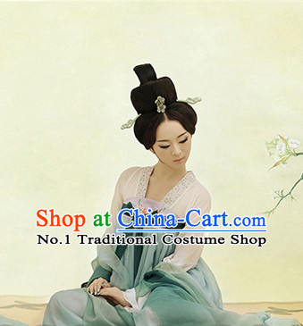 Traditional Chinese Photo Costume Tang Dynasty Costumes and Hair Accessories for Women