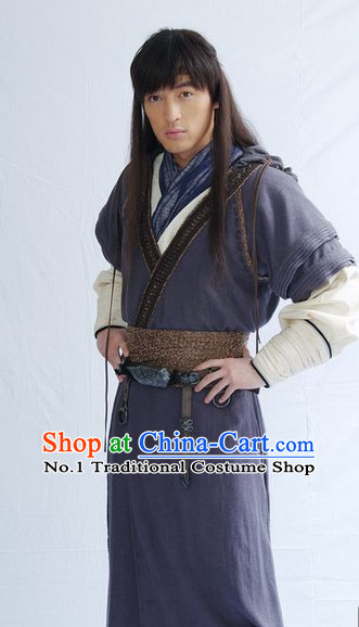 Traditional Chinese Ancient Swordsmenr Costumes Complete Set for Men