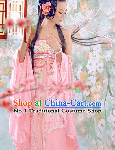 Chinese Halloween Cosplay Princess Costumes and Hair Ornaments Complete Set for Women