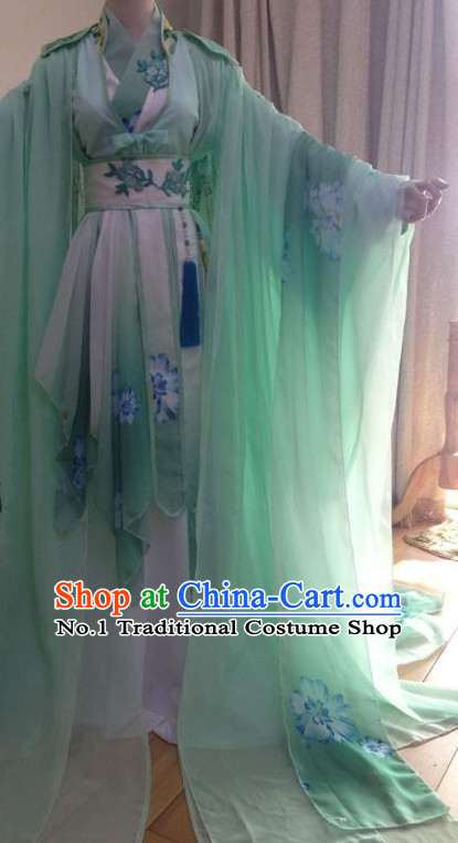Long Trail Ancient Chinese Princess Costumes Complete Set for Women