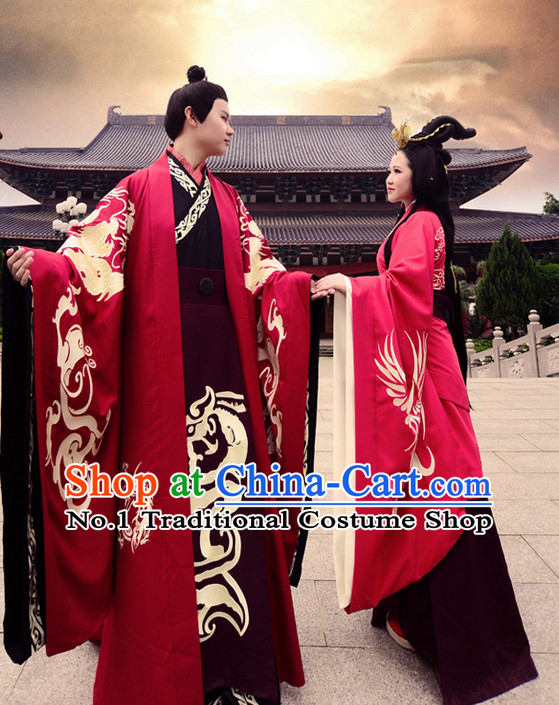 Ancient Chinese Traditional Bridal Wedding Ceremonial Dresses Complete Set for Men