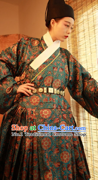 Chinese Ancient Knight Costumes and Belt Complete Set