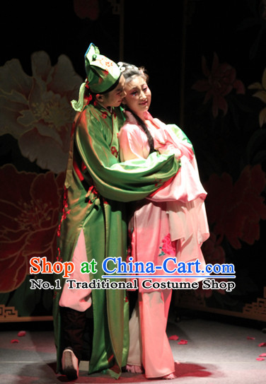 Chinese Opera Long Robe and Hair Accessories Complete Set