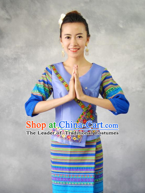 Traditional Thailand Customs Formal Clothing and Hair Accessories for Women