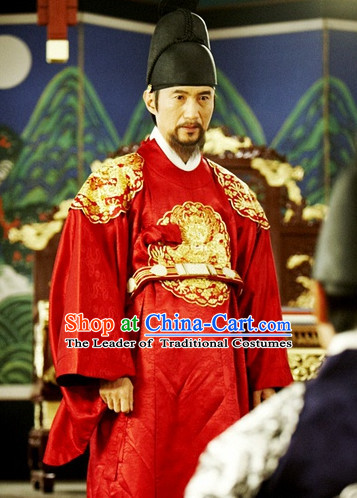 Ancient Korean Emperor Crown Emperor Hat Headwear for Men.