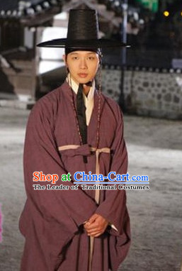 Ancient Korean Gentleman Costume and Hat Complete Set