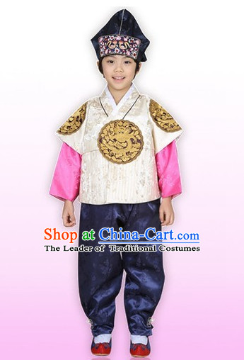 Korean Han Bok Clothes and Hat Complete Set for Children