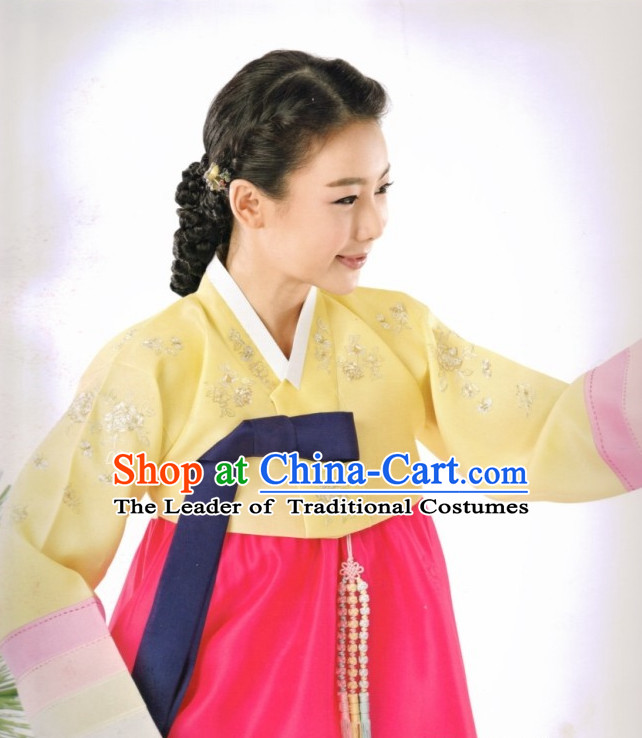 Plus Size Korean Fashion Hanbok Dresses Complete Set for Women
