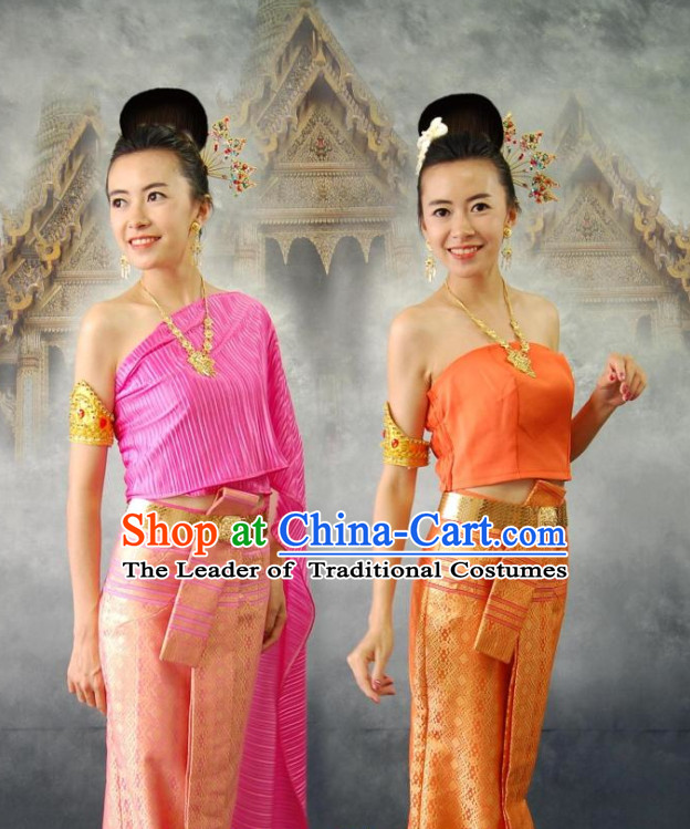 Thailand Traditional National Dresses Complete Set for Women