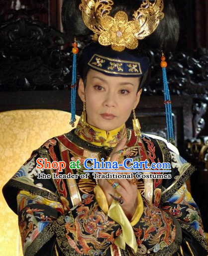 Qing Queen Dresses and Headwear