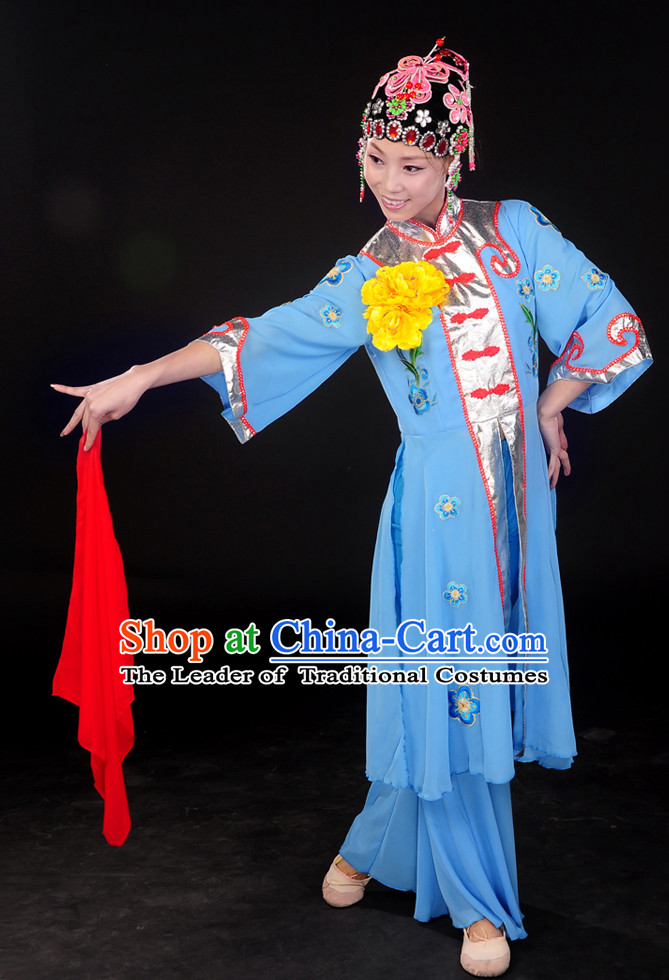 Handkerchief Dance Dresses and Headwear Complete Set for Women