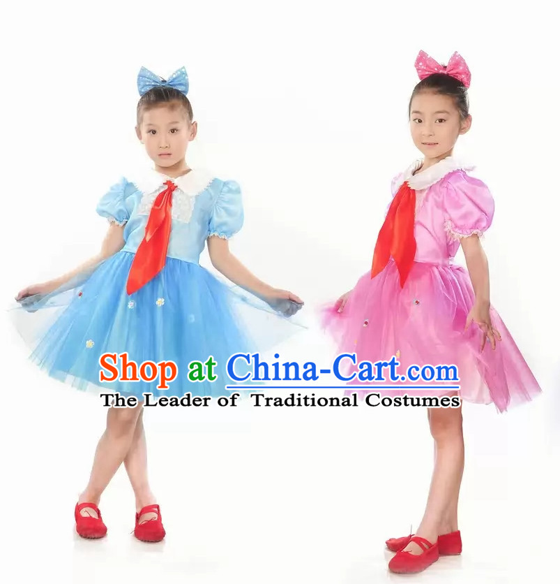 Lovely Primary Student Dance Costume and Headpiece for Children