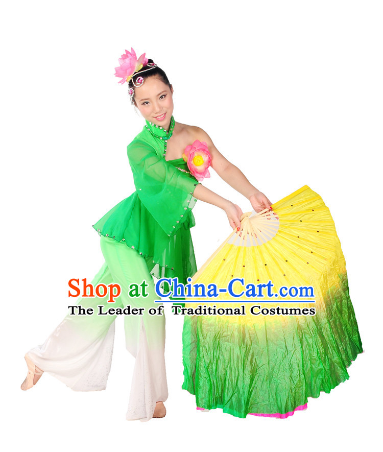 s Dance Costumes Fan Dance Costume for Girls