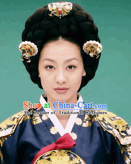 Ancient Korean Palace Empress Hair Accessories and Wigs