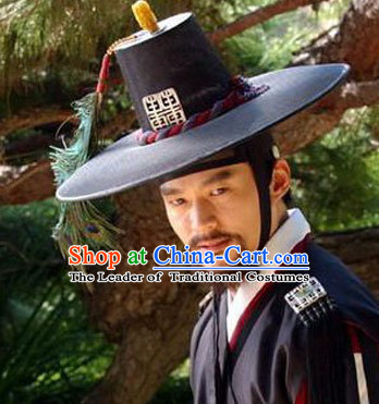 Black Korean Feather Hat