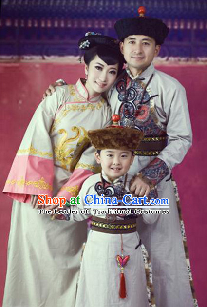 Ancient Mongolian Traditional Clothing 3 Sets