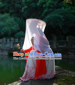 Handmade Chinese Tang Dynasty Princess Style Bamboo Hat with Veil