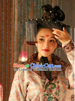 Handmade Chinese Tang Dynasty Princess Style Hat with Veil