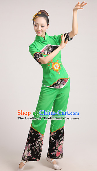 Chinese Competition Classicial Fan Dance Uniform for Women