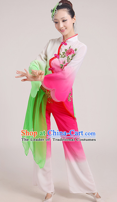 Chinese Folk Han Dance Fan Dance Costume for Women