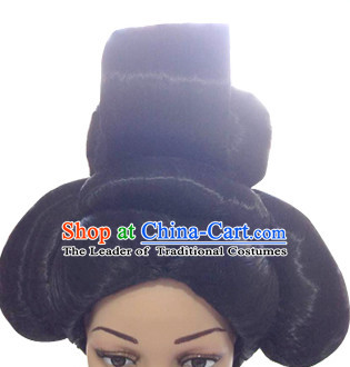 Chinese Ancient Tang Dynasty Queen Black Wigs