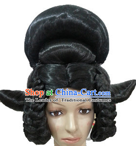 Chinese Ancient Princess Beauty Black Fairy Wigs