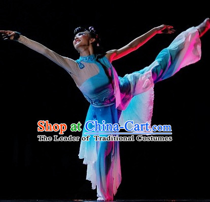 Chinese Quality Classic Dance Costumes and Headwear Complete Set for Women