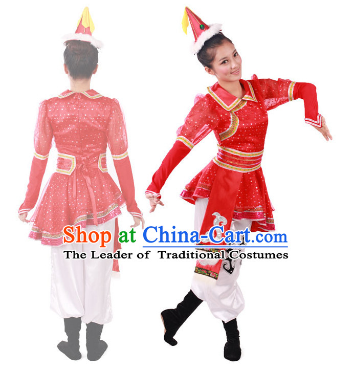 Chinese Teenagers Minority Dance Costumes for Competition