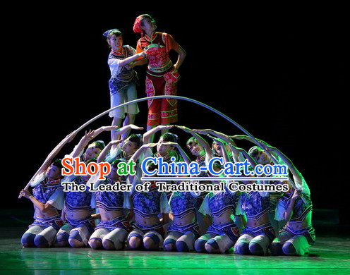 Chinese Kids Folk Tibetan Dance Costumes for Competition