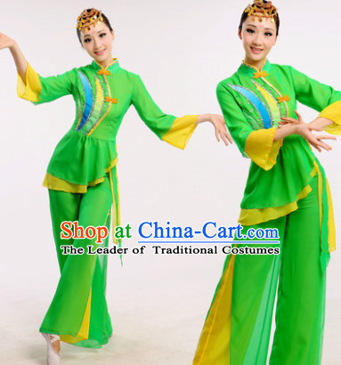 Chinese Folk Dance Costume Dancewear Discount Dane Supply Clubwear Dance Wear China Wholesale Dance Clothes for Girls