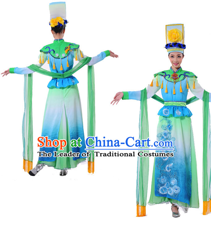 Chinese Folk Ethnic Dance Costume Complete Set