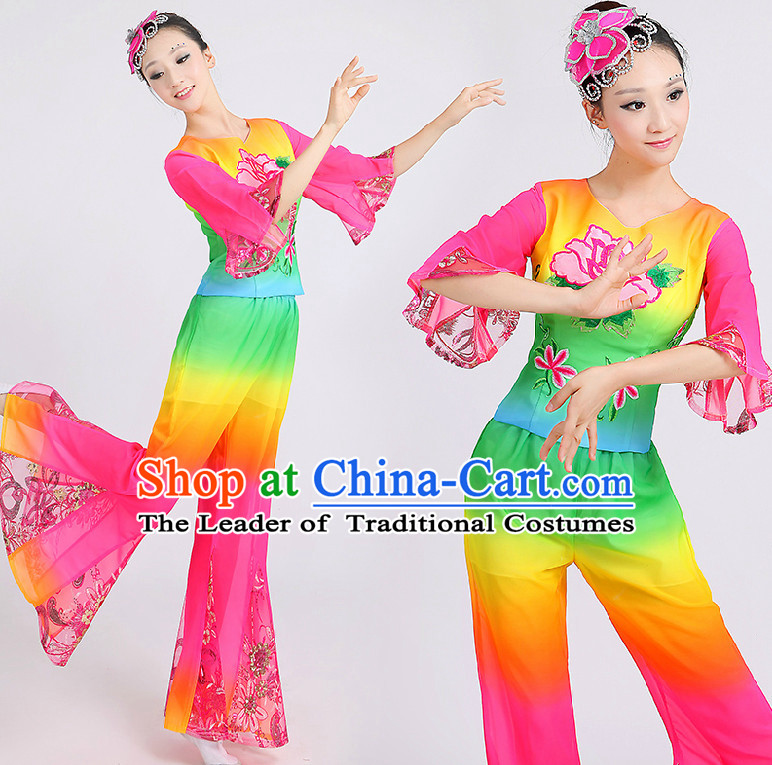 Chinese Classical Dance Costumes Group Dancing Costume Discount Dance Costume Gymnastic Leotard Dancewear China Dress Dance Wear