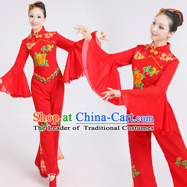 Chinese Classical Dance Costumes Group Dancing Costume Discount Dance Costume Gymnastic Leotard Dancewear China Dress Dance Wear