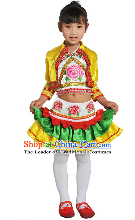 Chinese Folk Dance Costume Competition Dance Costumes for Kids