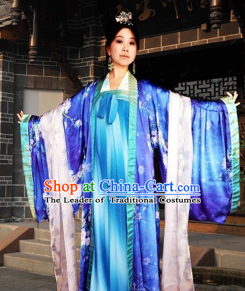 Chinese Queen Halloween Costumes Hanfu Clothing Ancient Costume and Hair Jewelry online Shopping Complete Set