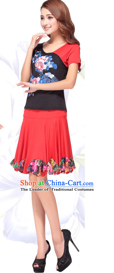 Chinese Style Modern Gymnastics Costume Ideas Dancewear Supply Dance Wear Dance Clothes Suit