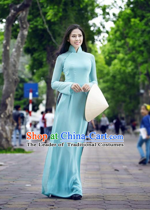 Vietnamese Traditional Ao Dai Clothing for Girls