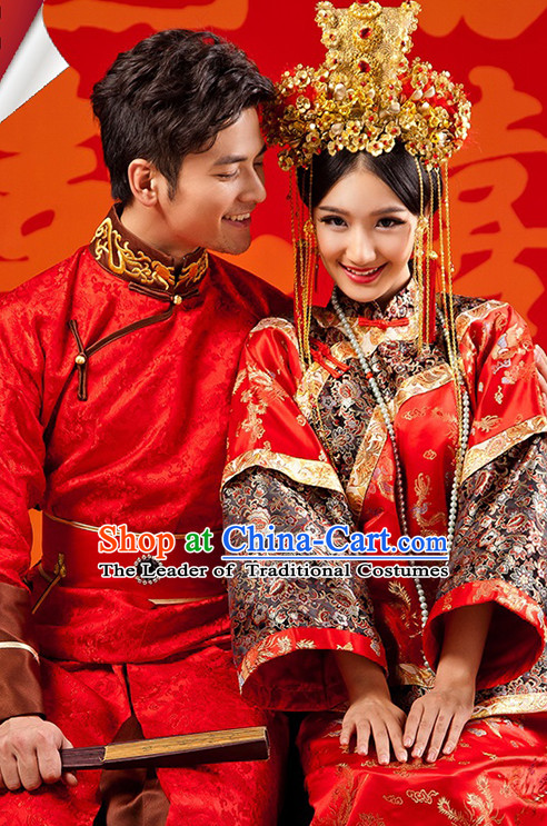 Traditional Chinese Wedding Outfits for Men and Women