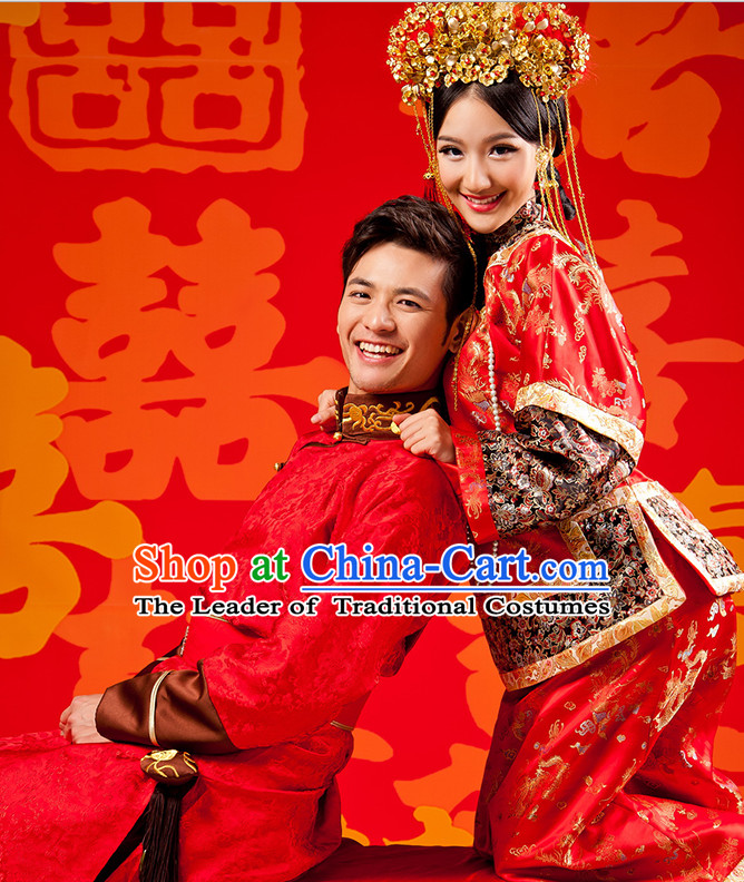 Traditional Chinese Wedding Outfits for Men and Women