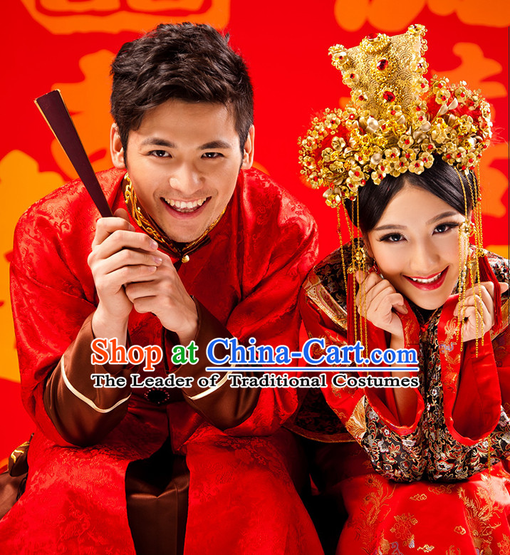 Traditional Chinese Wedding Outfits for Men and Women